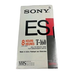 Sony ES T-160 Repeated Taping Up To 8 Hours Recording VHS NEW SEALED Lot Of 2