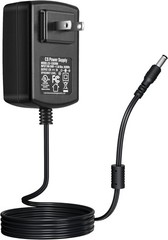 12V 2A Power Supply Adapter AC 100-240V to DC 12V, 5.5mm x 2.1mm Plug 4ft