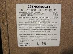 Pioneer Speaker Pair model S-A100-K