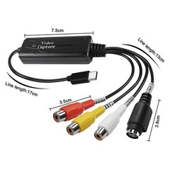 XMSJSIY RCA AV to USB C Converter 1 Channel AV NTSC PAL Video S Video/Compos…