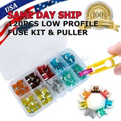 120 pc Low profile Mini Car Fuse Auto Car Motorcycle SUV Fuses Kit APM ATM