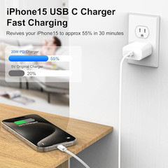 2 Pack Fast Wall Charger for iPhone 16 15 14 13 13 Pro 12 Pro Max iPad C Port