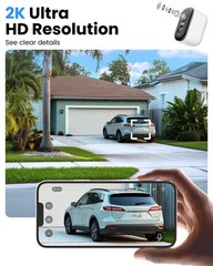 Outdoor Security Camera Wireless, 2K Battery Powered WiFi Cameras for Home Se…