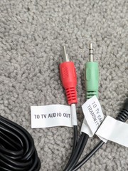 TV Ears RCA Analog Audio Cord Transmitter Analog Audio Out 2 Lot Cables NEW