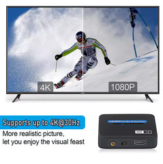 4K HDMI Audio Extractor HDMI Audio Splitter HDMI to toslink+Aux Audio+HDMI Video