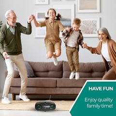 Philco Portable Bluetooth Boombox CD Player with AM/FM Radio and USB Playback