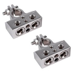 NEW SKAR AUDIO X2 1/0 TO 4 GAUGE TO X2 8 TO 10 GAUGE (+/-) BATTERY TERMINALS