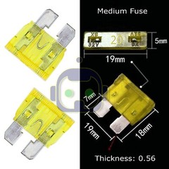 25 Pack 20 Amp ATC ATO Blade Fuse Kit Auto Car Boat Marine Truck Motorcycle 20A