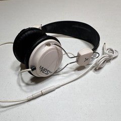 WeSC Wired Over-Ear Headband Headphones 3.5mm Jack Adjustable White/Black