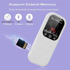 Bluetooth MP4 MP3 Player Support 128GB Lossless Music FM Radio Recorder Sport