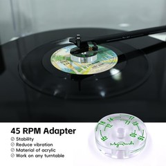 Vinyl Record Adapter 45 RPM Acrylic Turntable Insert