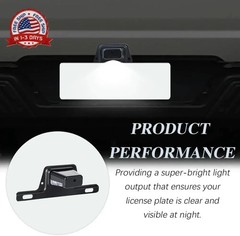 LED License Plate Light with License Plate Holder, Waterproof 12V DC License Tag