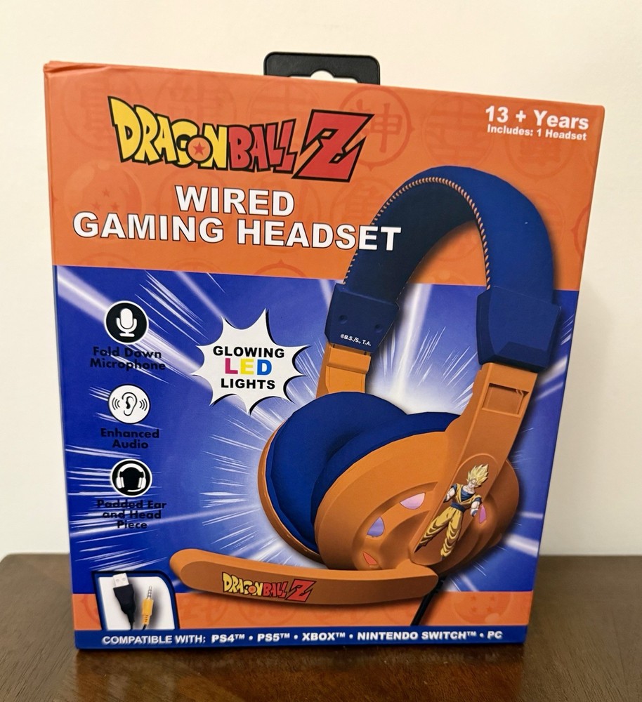 NEW🐉Dragon Ball Z Wired Gaming Headset🎧Microphone & LED Light Headphones🔮Gift