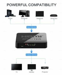HDMI Splitter 1 in 2 out 4K, HDMI Splitter 1 To 2 Amplifier For Full HD 1080P 3D
