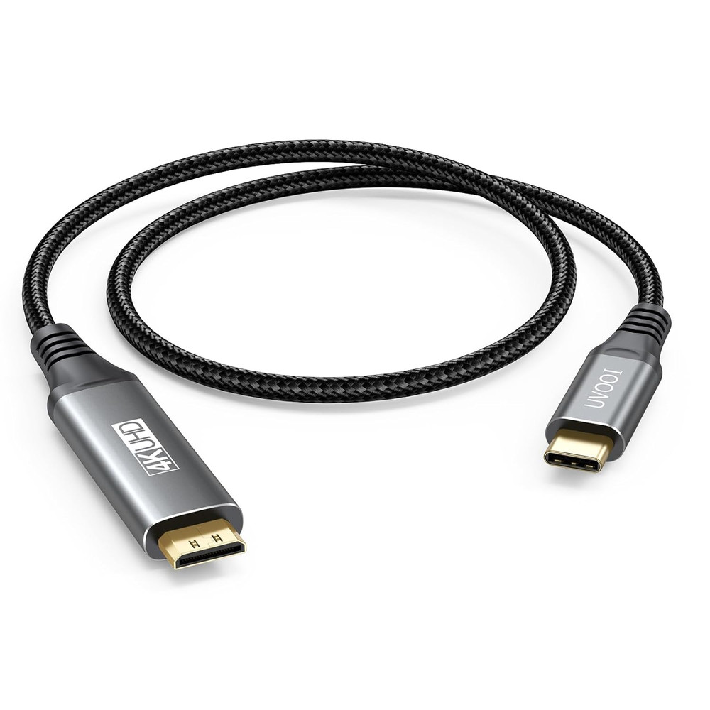 Short USB C to Mini HDMI Cable 2FT(NOT HDMI), 4K@60Hz High Speed Type-C to Mini