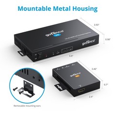 gofanco 1×2 HDMI Extender/Splitter over CAT6/7 – 1080p up to 197ft(60m)