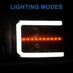 2007-13 GMC Sierra 1500 2007-14 2500HD 3500HD LED DRL Headlights–Compatible