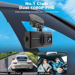 4K Dash Cam Front Dash Camera Super NIght Vision WIFI&GPS With 64GB SD Card
