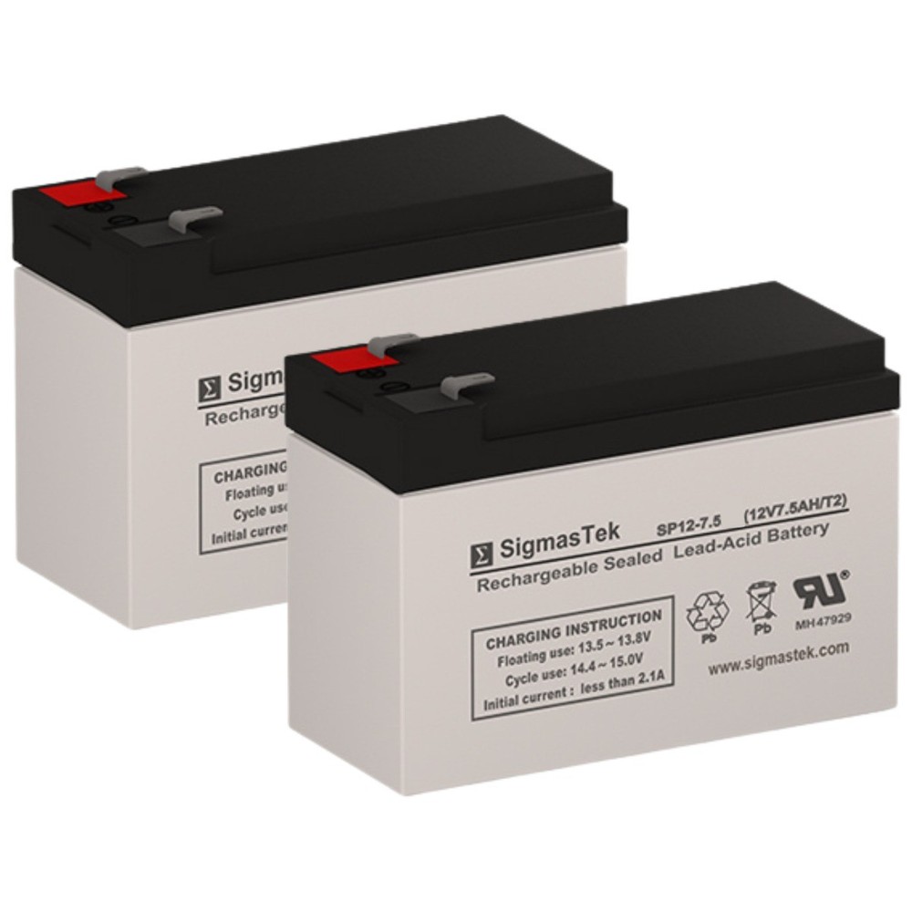 SigmasTek SP12-7.5(T2) SLA Battery Replacement Set of 2 for CyberPower RB1280X2B