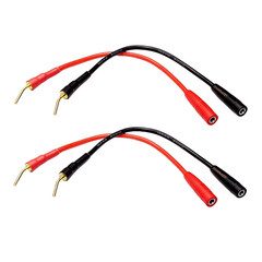 Pin Plugs to 4mm Female Banana Jack Speaker Audio Cable, 6 Inches Banana Plug…