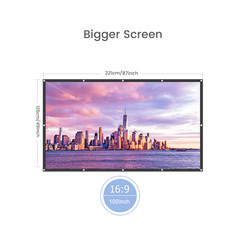 VANKYO 100” Foldable Projector Screen 16:9 HD Outdoor Home Theater 3D Movie