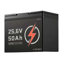 Uimoso 24V 50Ah LiFePO4 Lithium Battery with Bluetooth and 30A BMS