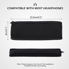 Headphone Headband Cover Headphones Replacement Band Headband Protector with Zip