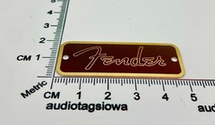 Fender Spaghetti Logo for Tweed Case Badge Custom Made Brown/Gold Aluminum