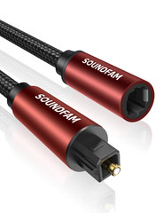 Optical Extension Cable 3 Foot, TOSLINK Male to Female Cable for Home Theater So