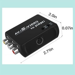 RCA AV to HDMI Converter | S Video to HDMI Converter | Composite CVBS Audio Vide