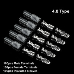900Pcs Spade Terminal Wire Crimp Connectors Set Kit SN-48B Crimping Tool Piler