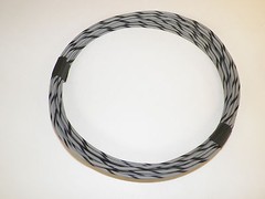 AUTOMOTIVE WIRE 18 GAUGE HIGH TEMP GXL 25 FEET GRAY/BLACK MOTORCYCLE CAR TRUCK