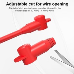 10 Pack Silicone Battery Terminal Covers for 10-4AWG Wire, Insulated Battery Ter