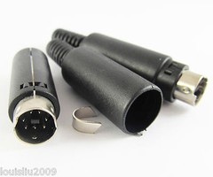 24pcs 8 Pin Mini DIN Plug Connector Plastic Handle