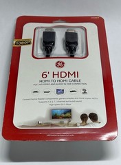 NEW GE 24148 HDMI Cable / Cord Black SEALED 6 ft General Electric Up to 1080P