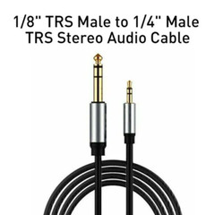 3.5mm 1/8″ Male to 6.35mm 1/4″ Male TRS Stereo Audio Cable for Amplifier Guitar