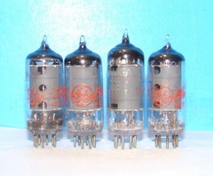 6AU6A GE AA5 radio audio amplifier electron vacuum tubes 4 valves tested 6AU6