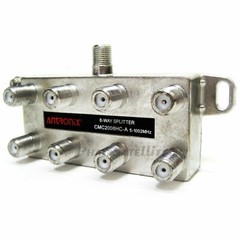 8 output Cable TV splitter Coaxial RG6 connector 8 way coax HD Antronix
