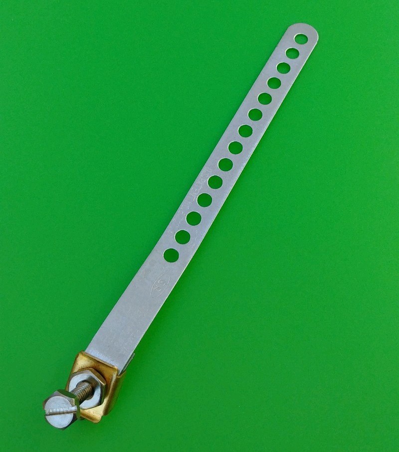 (1 PC) Perfect Vision 6″ Galvanized Steel Ground Strap 6 Inches – UL Listed