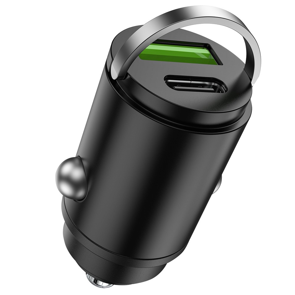 100W Car Charger Fast Charger 2-in1 USB C Cigarette Lighter Adapter Pull Ring