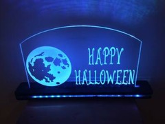 Custom Business Sign Edge Lit Acrylic Laser Engraved and Cut Sign 6″x6″ or 8″x10