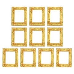 uxcell 10pcs Vintage Resin Picture Frames, Mini Tiny 1.5 x 1.2 inch, Gold