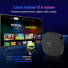 Android 16 TV Box 8GB RAM 128GB ROM 8K UHD WLAN Bluetooth RK3518 Media Player