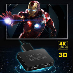 4K HDMI 2.0 Cable Splitter Switch UHD HDTV Switcher Signal Split 1 In To 2 Out