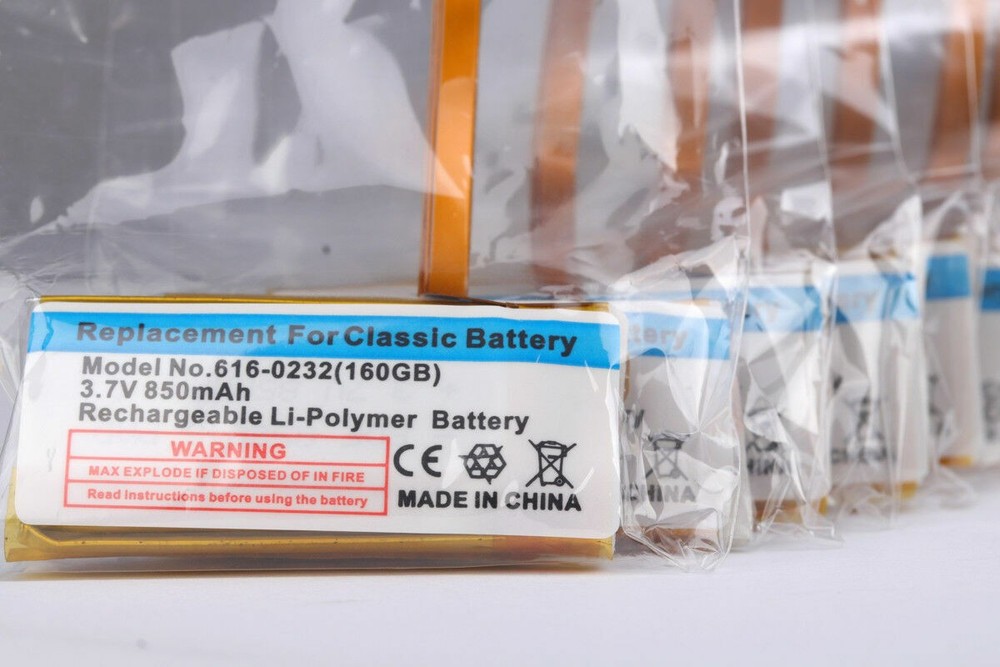 850mAh for iPod Classic / Video 5th/6th/7th Gen 30/80/120GB A1238 / A1136 Thick
