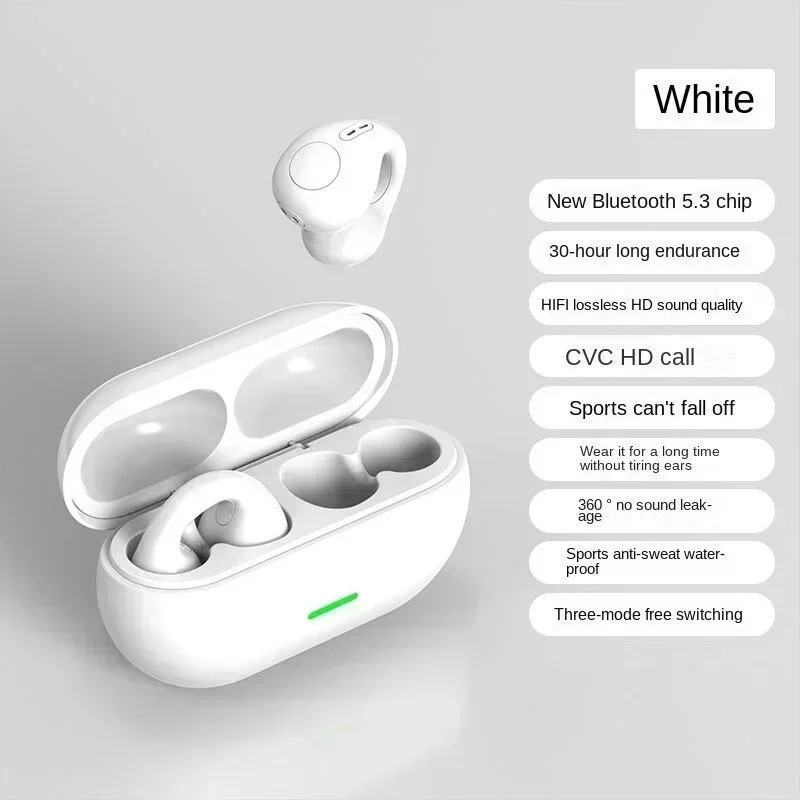 T75 Bluetooth 5.3 Bone Conduction Wireless Sports Earbuds Waterproof Ear Hook