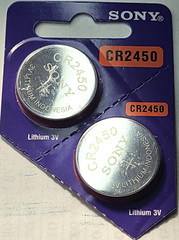 CR2450 SONY MURATA 2PK 3V LITHIUM (GREAT EXP 2034) DL2450 ECR2450 FREE SHIP&TRAK