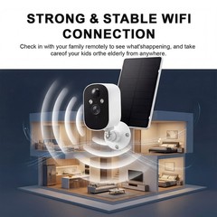 XVIM Outdoor Solar Battery Security Camera 3MP WiFi Wireless Camera System IP