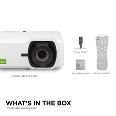 ViewSonic LX700-4K 3500 Lumens 4K UHD Laser Gaming Projector for Xbox (CR)