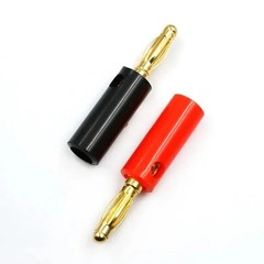 10pcs 4mm Gold Plated Banana Plugs – Screw-Fixed Speaker Wire Audio Connectors